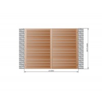 Распашные ворота Alutech 3000x2000 мм. АЛЮТЕХ